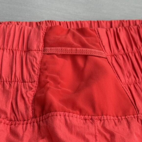 Free People Shorts Women M FP Movement The Way Home Orange Red Stretch High Rise - Picture 5 of 7